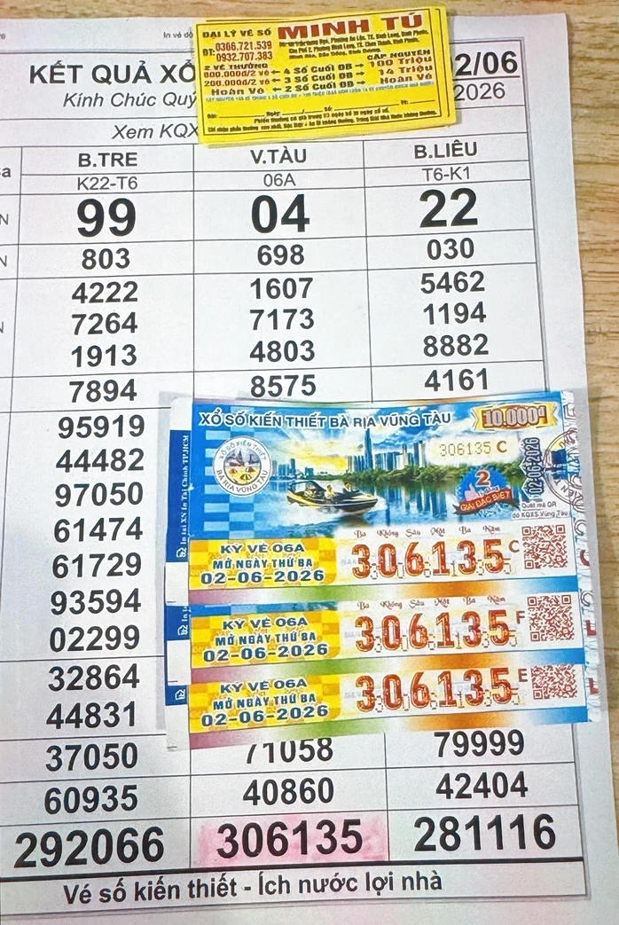 Xổ số miền Nam: 2 giải độc đắc và 3 giải an ủi xổ số miền Nam lộ diện vào sáng 3-6 Xổ số miền Nam: 2 giải độc đắc và 3 giải an ủi xổ số miền Nam lộ diện vào sáng 3-6