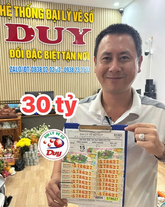 Xổ số miền Nam: Chiều 2-3, lộ diện 5 người trúng độc đắc
