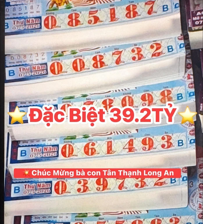 Xổ số miền Nam: Liên tục xuất hiện nguyên cây 160 vé trúng 39,2 tỉ đồng Xổ số miền Nam: Liên tục xuất hiện nguyên cây 160 vé trúng 39,2 tỉ đồng
