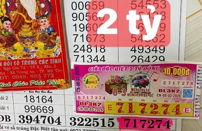 Xổ số miền Nam: Lộ diện 2 người trúng 2 giải độc đắc trong đêm 8-3 Xổ số miền Nam: Lộ diện 2 người trúng 2 giải độc đắc trong đêm 8-3