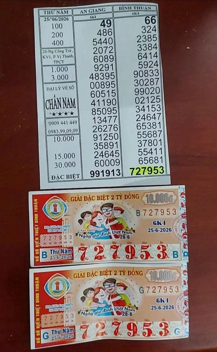 Xổ số miền Nam ngày 25-6: Lộ diện người trúng độc đắc đài Bình Thuận