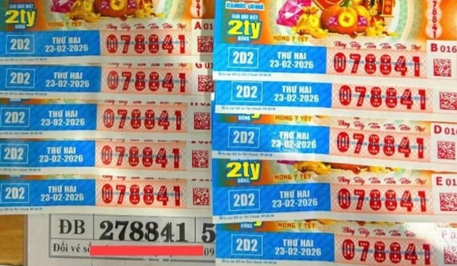 Xổ số miền Nam ngày 26-2: Đại lý đang truy tìm người trúng độc đắc 32 tờ vé số TPHCM Xổ số miền Nam ngày 26-2: Đại lý đang truy tìm người trúng độc đắc 32 tờ vé số TPHCM