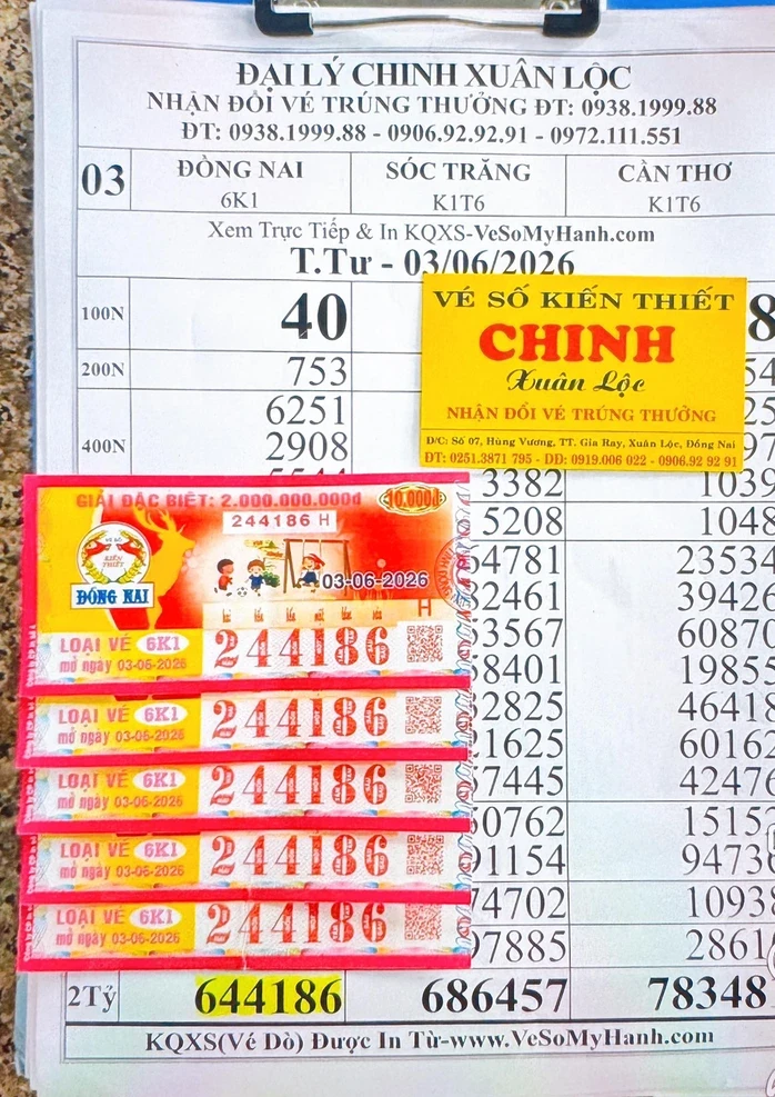 Xổ số miền Nam: Sáng 4-6, giải độc đắc đài Sóc Trăng lập “cú đúp” tại Vĩnh Long Xổ số miền Nam: Sáng 4-6, giải độc đắc đài Sóc Trăng lập “cú đúp” tại Vĩnh Long