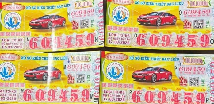 Xổ số miền Nam: Thêm 7 vé trúng giải độc đắc lộ diện vào chiều 18-3 Xổ số miền Nam: Thêm 7 vé trúng giải độc đắc lộ diện vào chiều 18-3