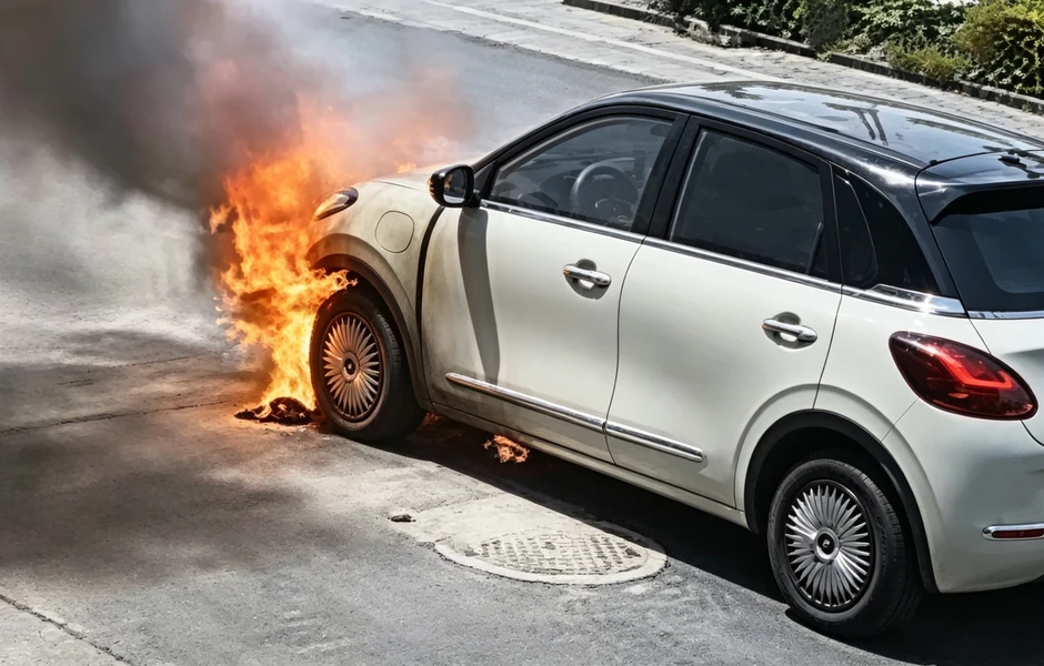 Xe Wuling bốc cháy Xe Wuling bốc cháy
