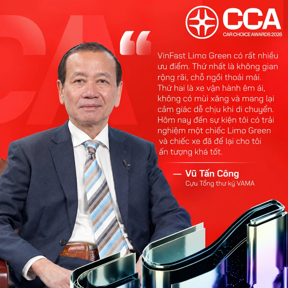 ‘Xe dịch vụ cho hành khách của năm’ gọi tên VinFast Limo Green tại Car Choice Awards 2026 ‘Xe dịch vụ cho hành khách của năm’ gọi tên VinFast Limo Green tại Car Choice Awards 2026
