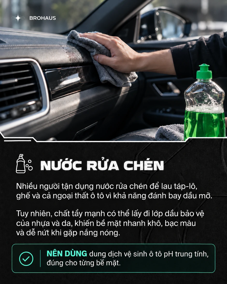 7 món đồ quen thuộc trong nhà tưởng giúp vệ sinh ô tô tiết kiệm, nhưng có thể khiến chủ xe tốn tiền sửa chữa