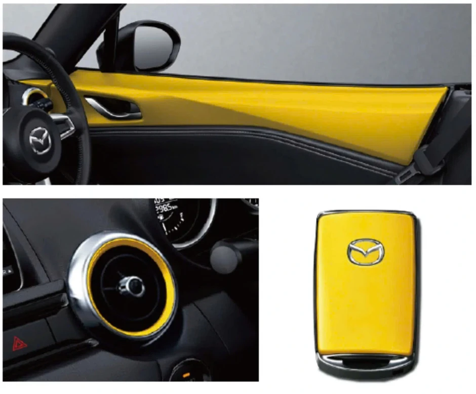 Bản đặc biệt Mazda MX-5 với ngoại thất màu vàng. Bản đặc biệt Mazda MX-5 với ngoại thất màu vàng.