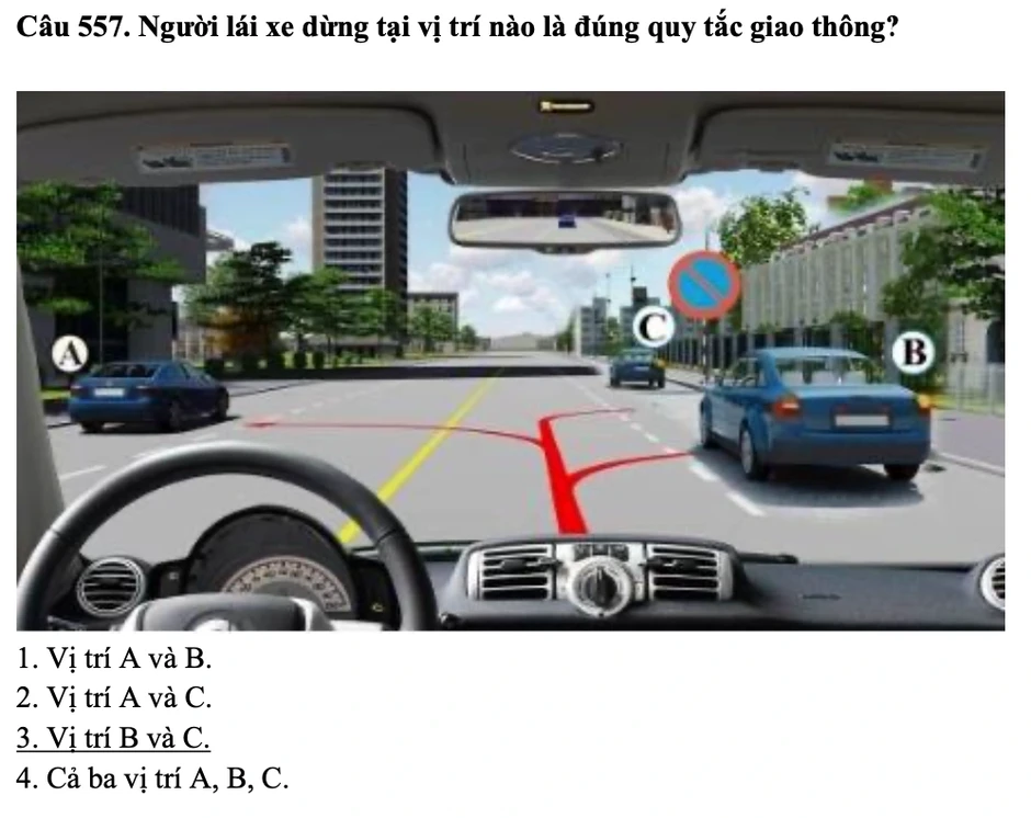 Có được dừng, đỗ xe trước vị trí cắm biển cấm không?
