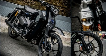 Dân chơi Gia Lai chi 120 triệu độ Honda Cub 125 thành bản đen tuyền huyền bí