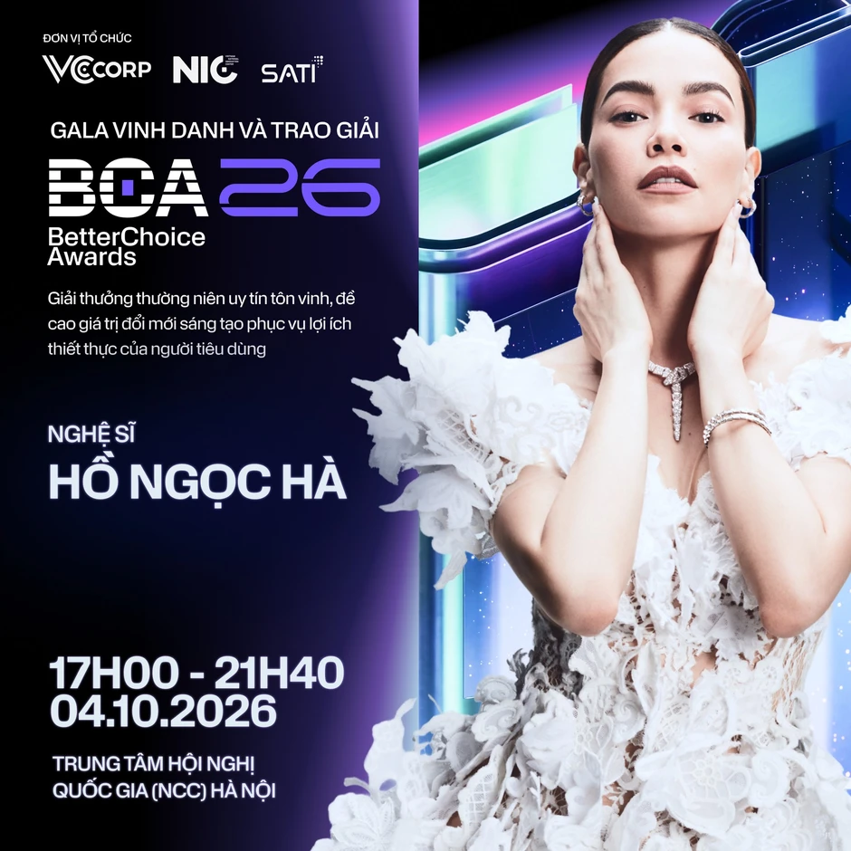 Hé lộ 4 nghệ sĩ góp mặt ở Gala CCA 2026: Hồ Ngọc Hà trở lại, các gương mặt khác cũng đang rất ‘hot’ hiện nay Hé lộ 4 nghệ sĩ góp mặt ở Gala CCA 2026: Hồ Ngọc Hà trở lại, các gương mặt khác cũng đang rất ‘hot’ hiện nay