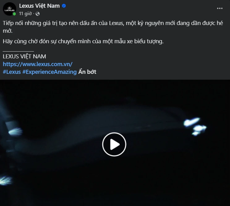 Lexus Việt Nam hé lộ xe mới: Dáng sedan, dễ là xe thuần điện Lexus Việt Nam hé lộ xe mới: Dáng sedan, dễ là xe thuần điện