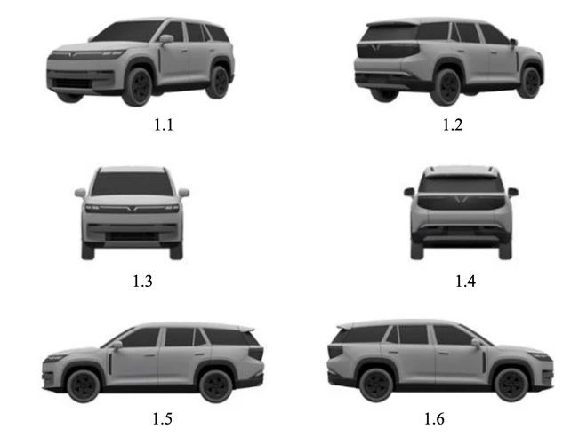 Lộ 2 xe điện VinFast hoàn toàn mới: To cỡ VF 9, dáng kiểu Land Rover Lộ 2 xe điện VinFast hoàn toàn mới: To cỡ VF 9, dáng kiểu Land Rover