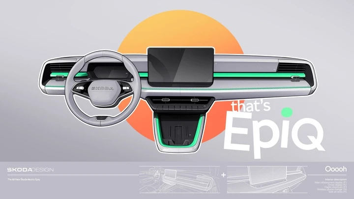 Lộ diện nội thất Skoda Epiq: Mẫu xe điện giá rẻ đầy ắp công nghệ