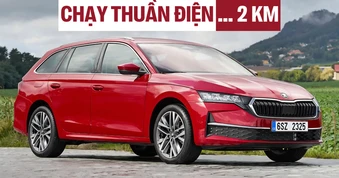 Skoda Octavia có bản hybrid 'full': Chạy thuần điện được ... 2 km, đi dưới 60 km/h vận hành như VF Wild
