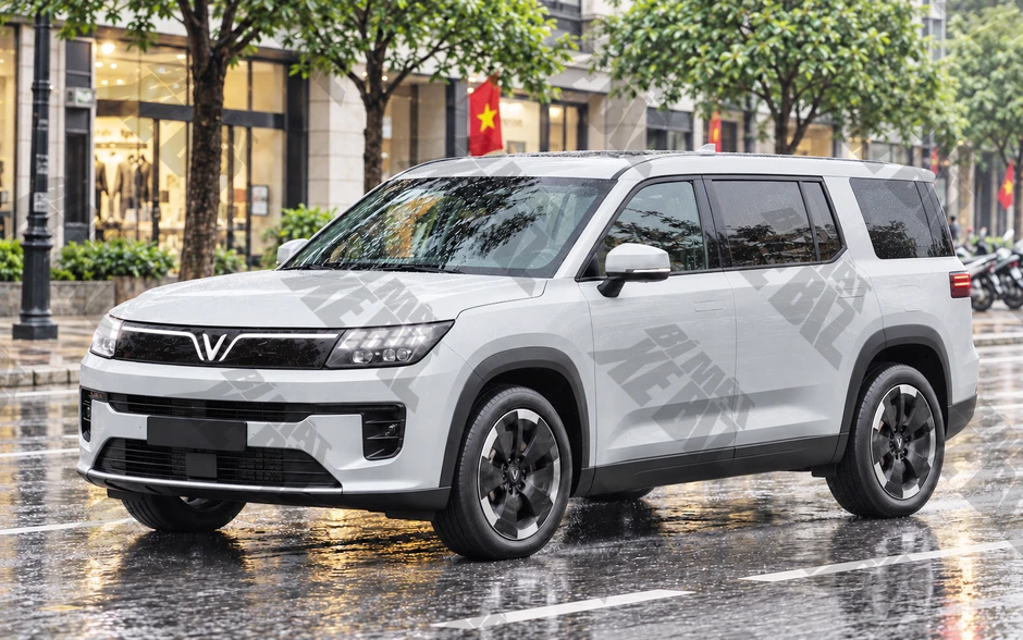 SUV mới của VinFast để lộ dải LED cách điệu bắt mắt cùng kích thước khủng ‘át’ cả VF 6, có thể là REEV như VF Wild SUV mới của VinFast để lộ dải LED cách điệu bắt mắt cùng kích thước khủng ‘át’ cả VF 6, có thể là REEV như VF Wild