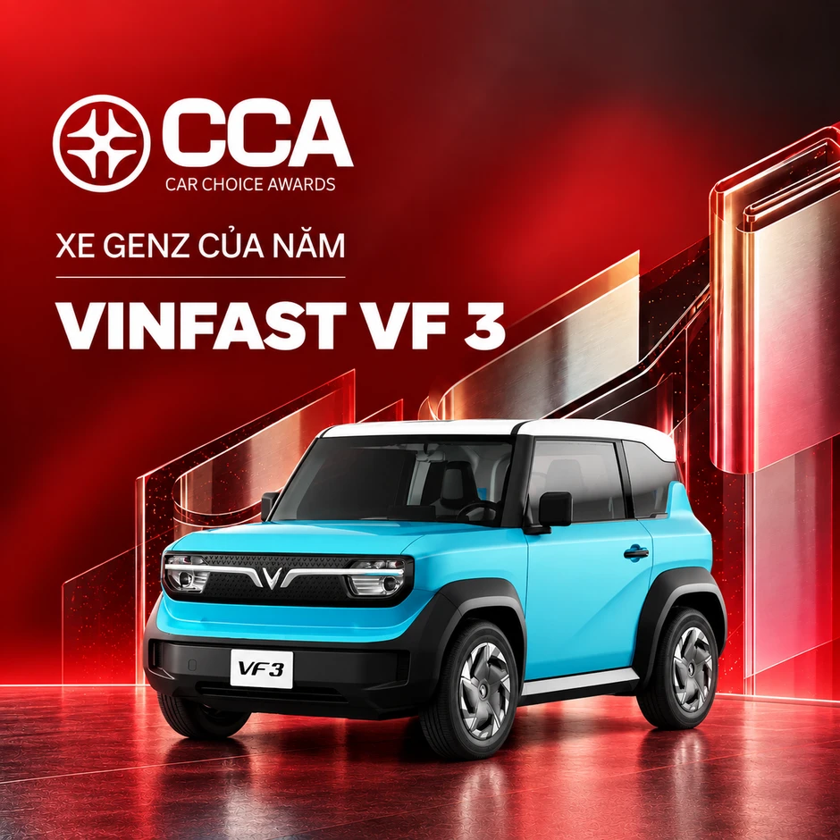 VinFast VF 3 tiếp tục là 'Xe GenZ của năm' tại Car Choice Awards 2026
