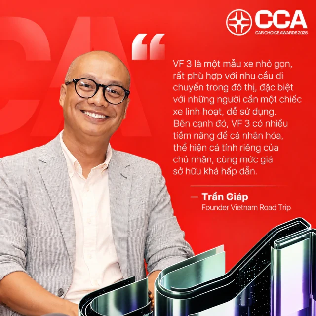 VinFast VF 3 tiếp tục là 'Xe GenZ của năm' tại Car Choice Awards 2026
