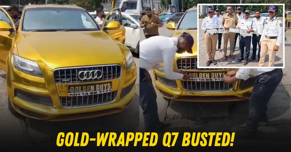 Xe Audi Q7 đổi sang màu vàng kim đẹp long lanh bị CSGT 'hỏi thăm' Xe Audi Q7 đổi sang màu vàng kim đẹp long lanh bị CSGT 'hỏi thăm'