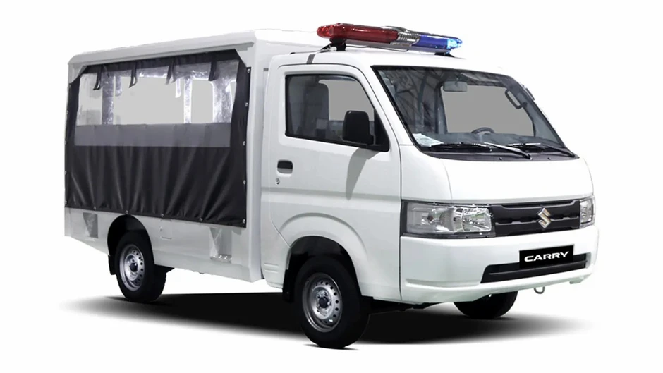 Xe cảnh sát giá rẻ của Suzuki có 10 chỗ ngồi, nhưng khó rượt đuổi tốc độ cao Xe cảnh sát giá rẻ của Suzuki có 10 chỗ ngồi, nhưng khó rượt đuổi tốc độ cao