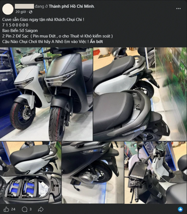 Xe máy điện Honda CUV e: 'đội giá' tại đại lý, lăn bánh tới hơn 71 triệu đồng Xe máy điện Honda CUV e: 'đội giá' tại đại lý, lăn bánh tới hơn 71 triệu đồng
