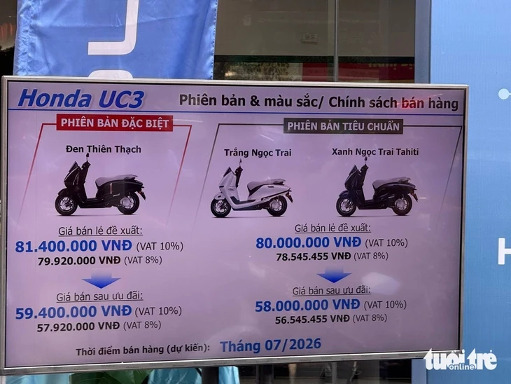 Xe máy điện Honda CUV e: và UC3 mở bán ở Việt Nam: Giá từ 45 triệu, có trạm đổi pin và sạc nhanh Xe máy điện Honda CUV e: và UC3 mở bán ở Việt Nam: Giá từ 45 triệu, có trạm đổi pin và sạc nhanh